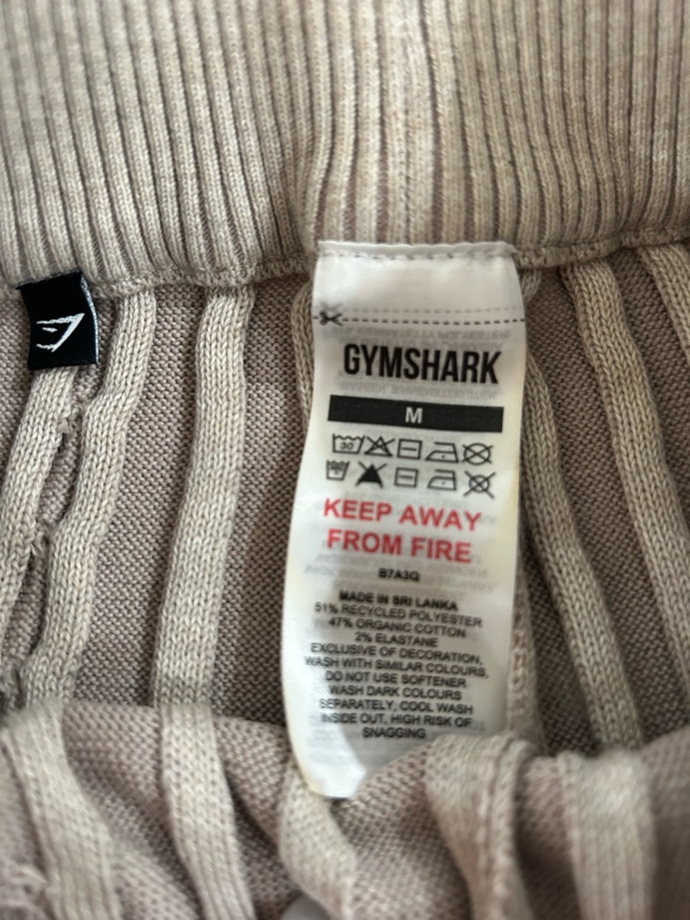 Gymshark Beige Ribbed Knit Pants - Picture 2 of 8